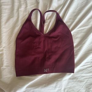Burgundy SET active sports bra